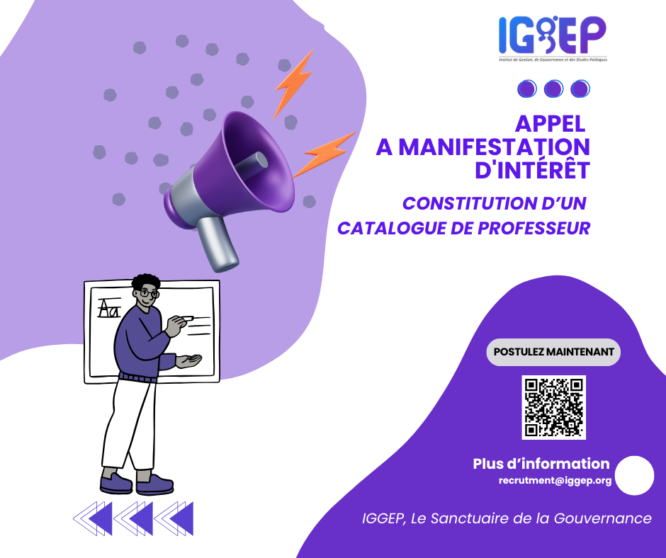 APPEL À MANIFESTATION D’INTÉRÊT : CONSTITUTION D’UN CATALOGUE DE PROFESSEUR
